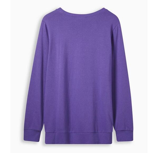 Torrid Purple Scooby Doo Dog Cozy Fleece Pullover‎ Sweatshirt Punk Gothic 3X New - Picture 3 of 4